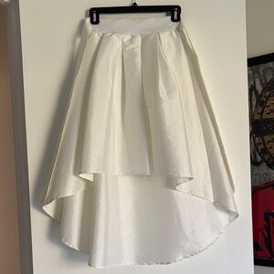 Elegant White High-Low Skirt